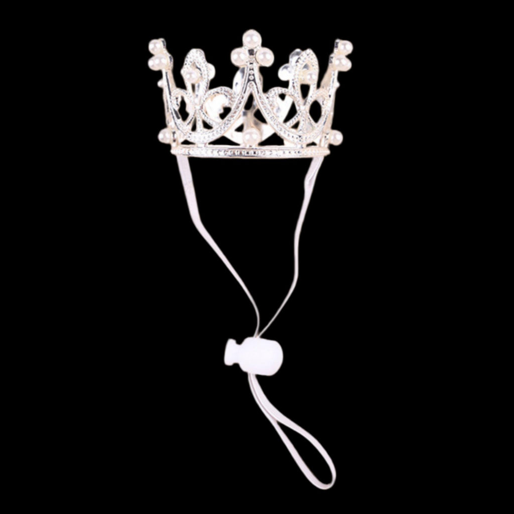 Pet Pearl Crown Tiara