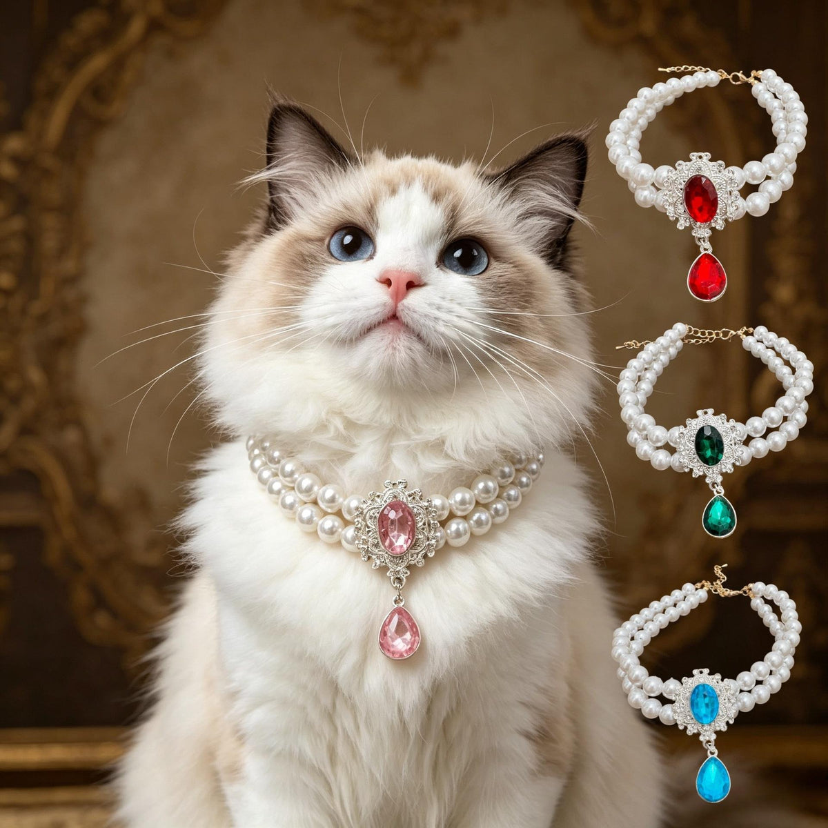 Pet Pearl Gemstone Necklace