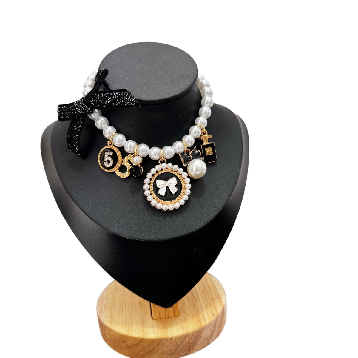 Luxury Bow Pearl Pet Necklace
