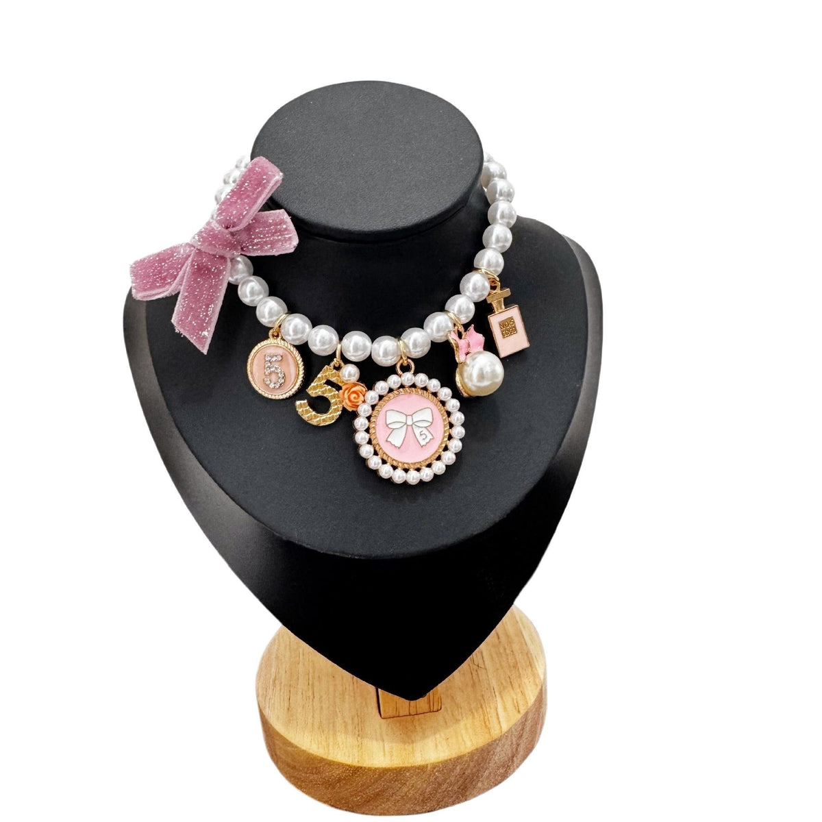 Luxury Bow Pearl Pet Necklace