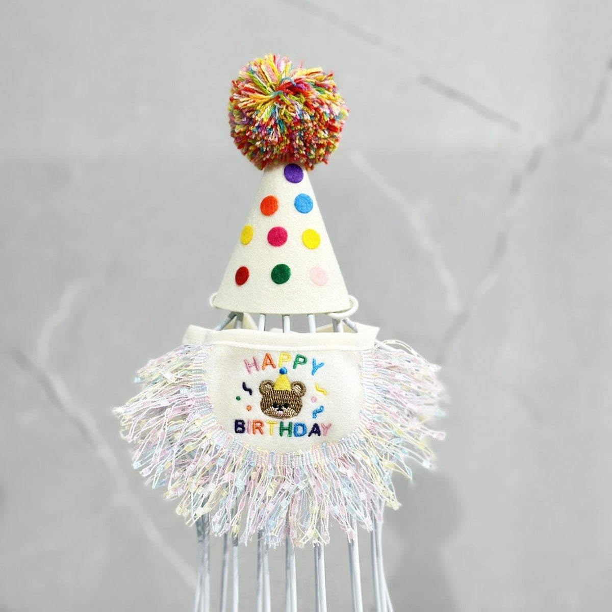 Pet Birthday Hat & Tassel Bib Set