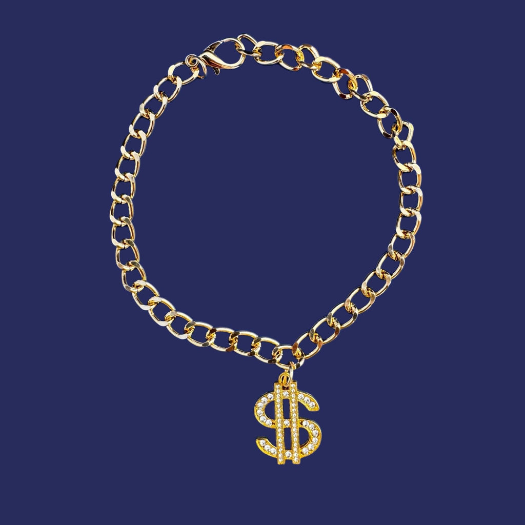 Pet Dollar Sign Gold Chain Necklace