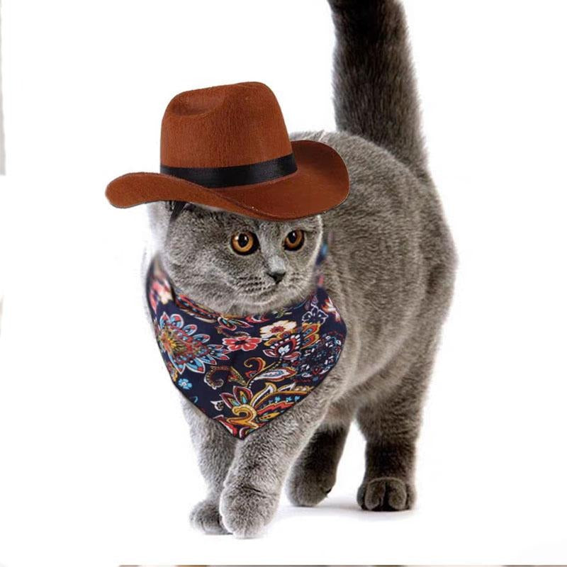 Pet Cowboy Hat & Bandana Set