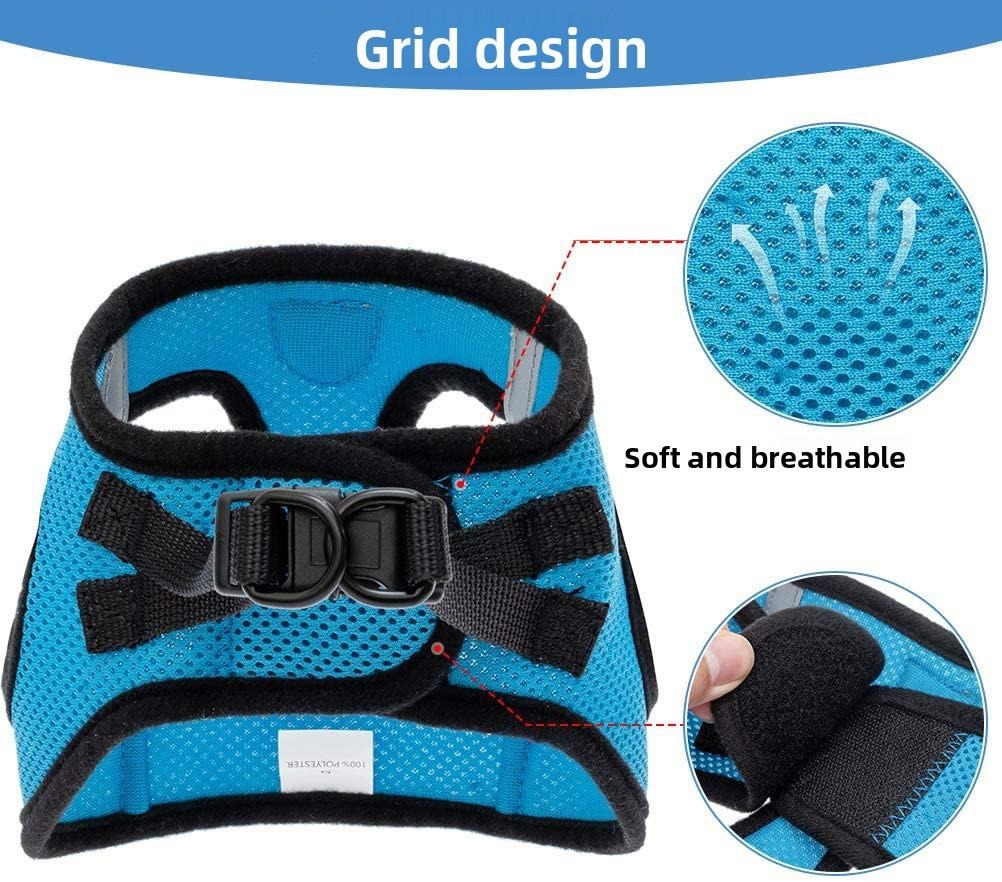 Breathable Mesh Dog Harness & Leash Set