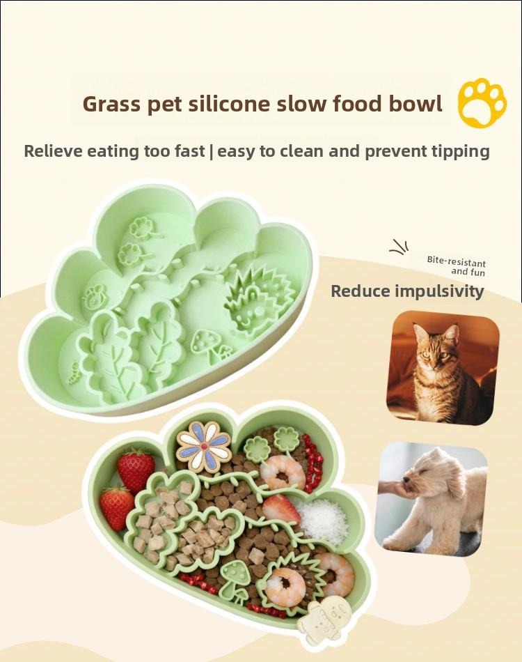 Cloud Silicone Pet Slow Feeding Bowl