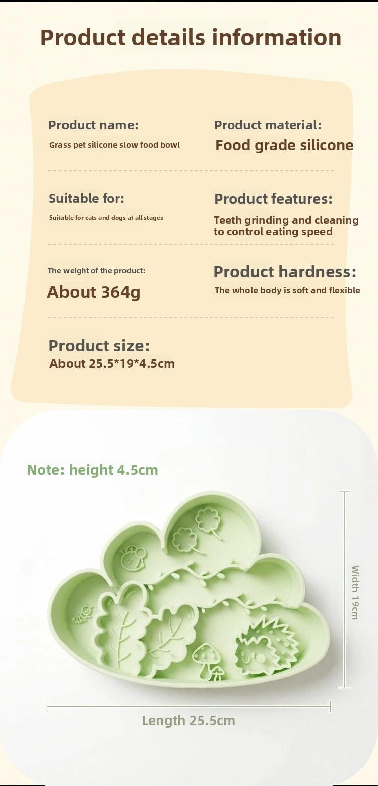 Cloud Silicone Pet Slow Feeding Bowl