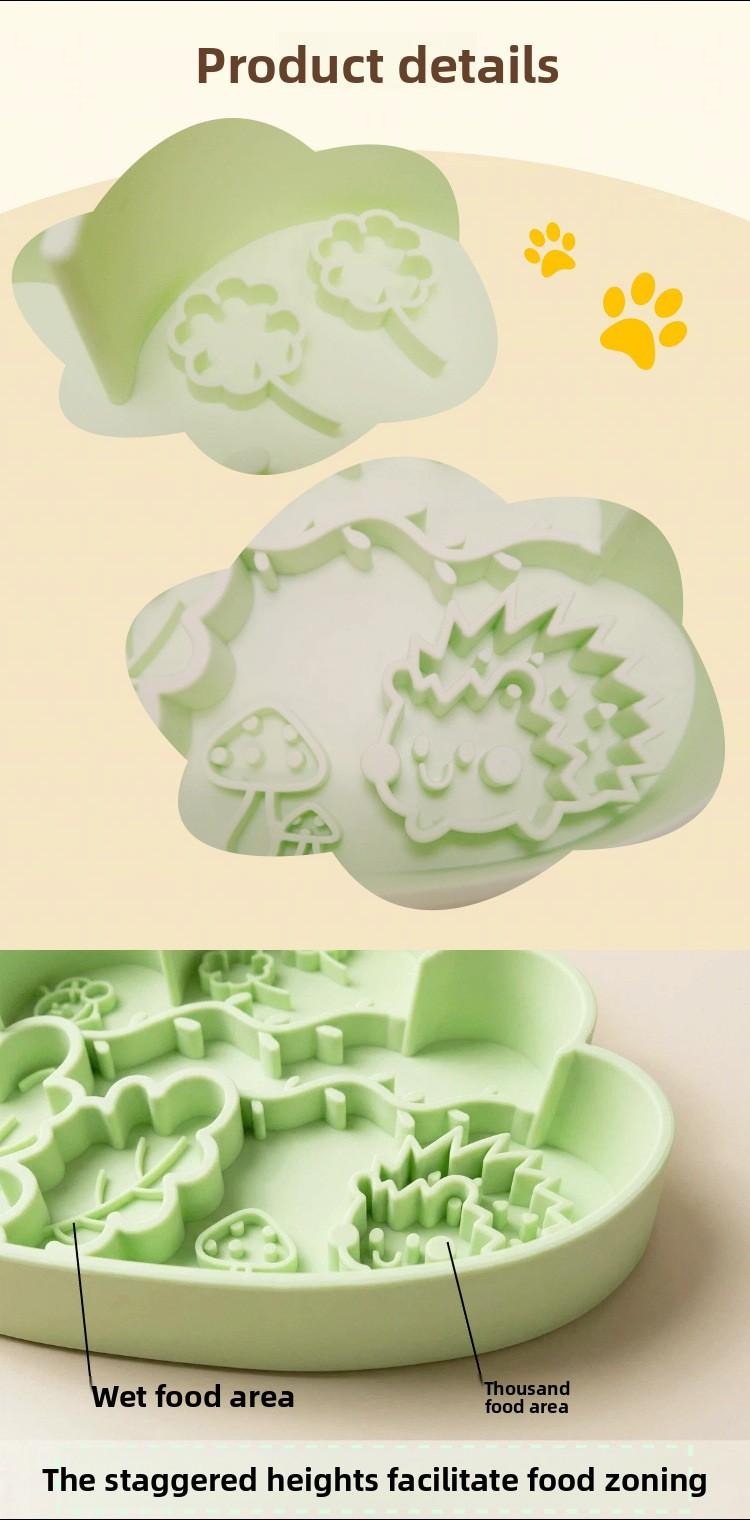 Cloud Silicone Pet Slow Feeding Bowl