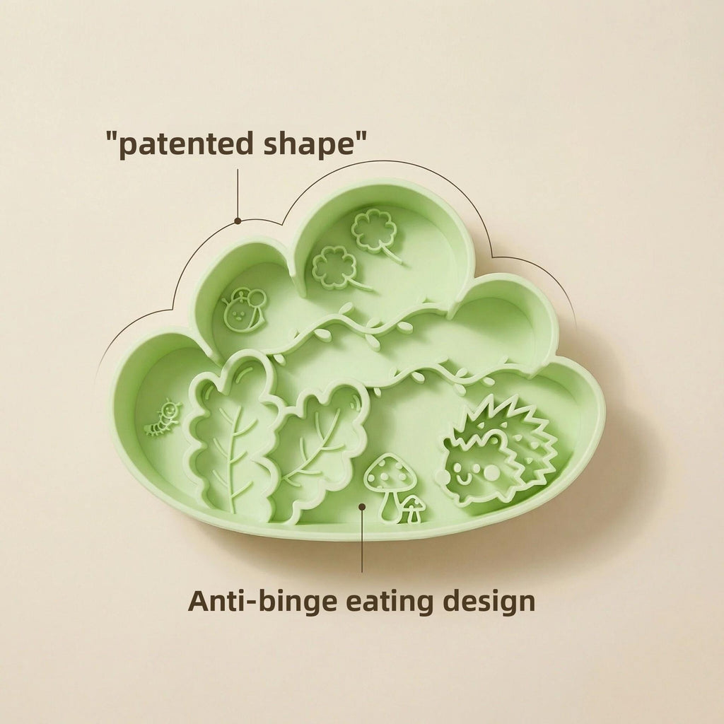 Cloud Silicone Pet Slow Feeding Bowl