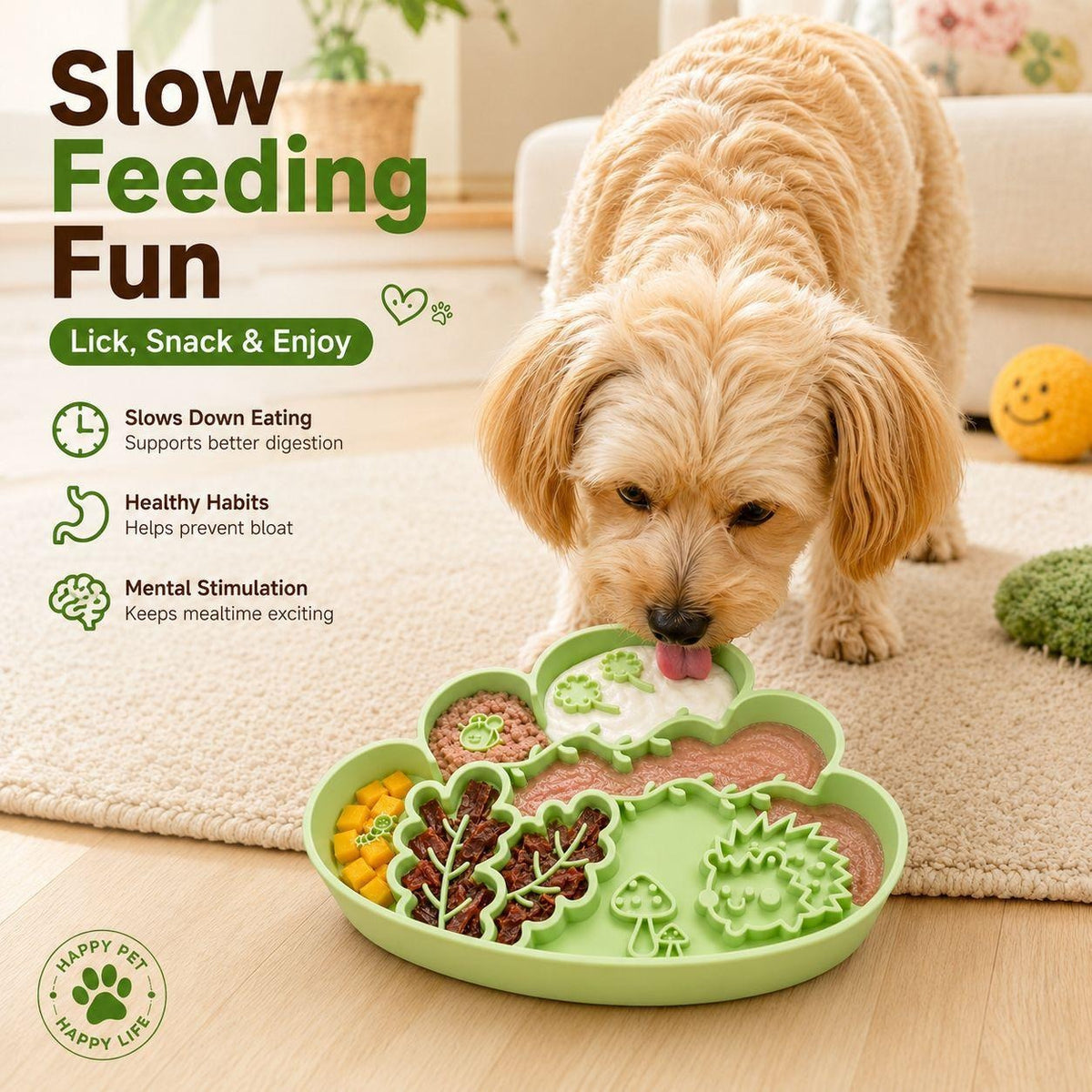 Cloud Silicone Pet Slow Feeding Bowl