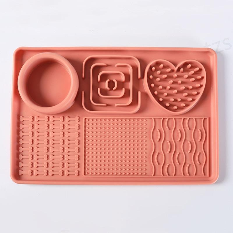 6-in-1 Silicone Pet Slow Feeding Licking Mat