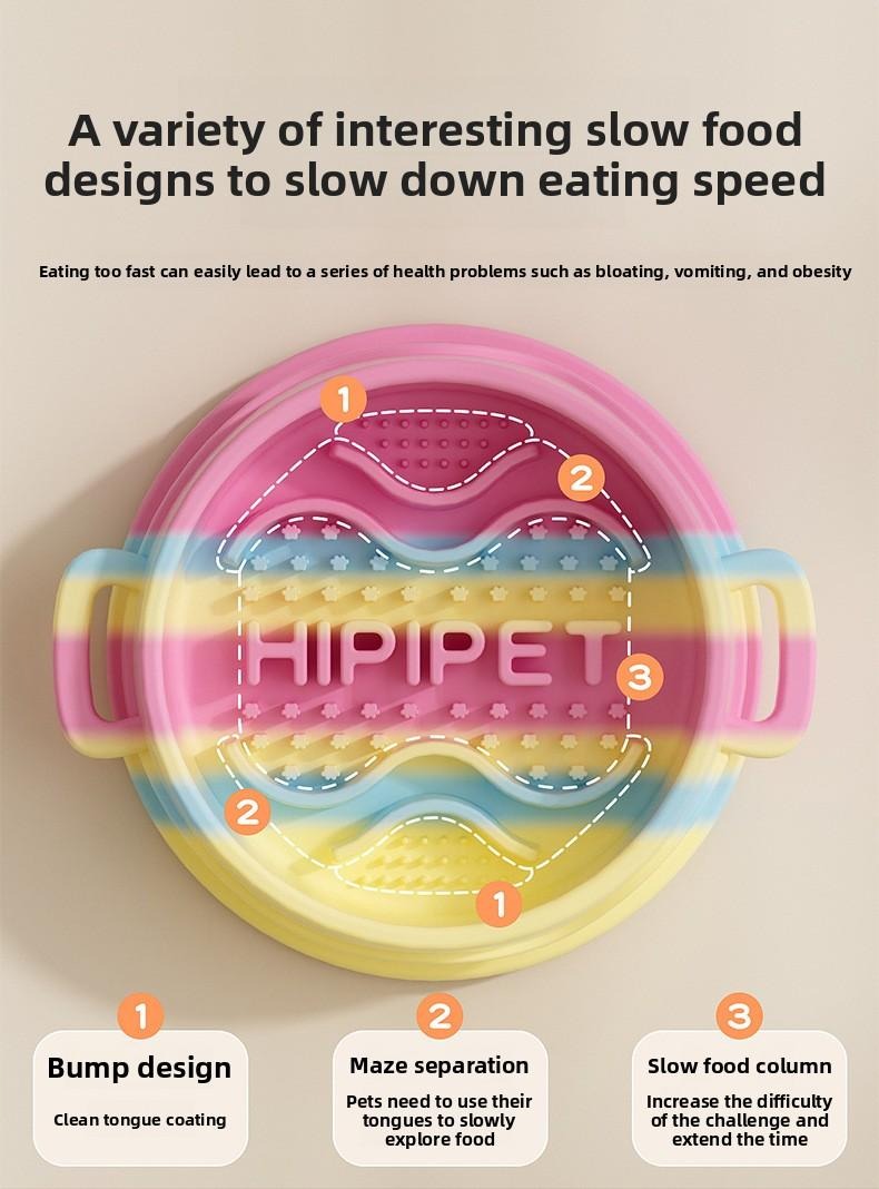 Silicone Pet Slow Feeder Bowl