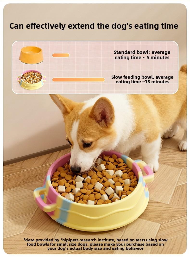 Silicone Pet Slow Feeder Bowl