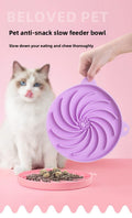 Silicone Spiral Pet Slow Feeder Bowl