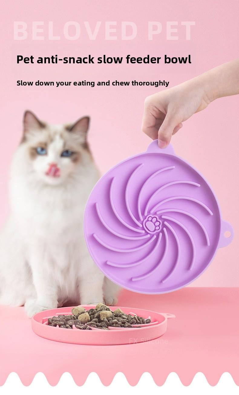 Silicone Spiral Pet Slow Feeder Bowl