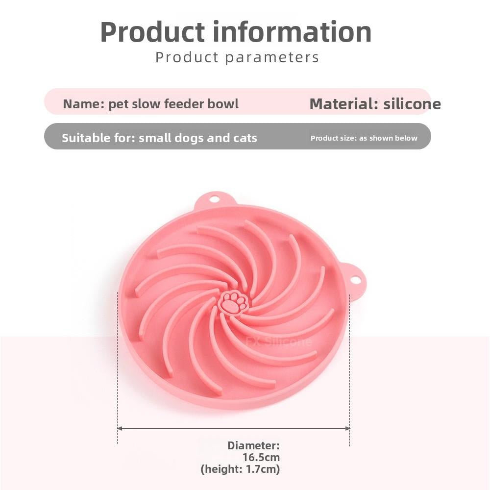 Silicone Spiral Pet Slow Feeder Bowl