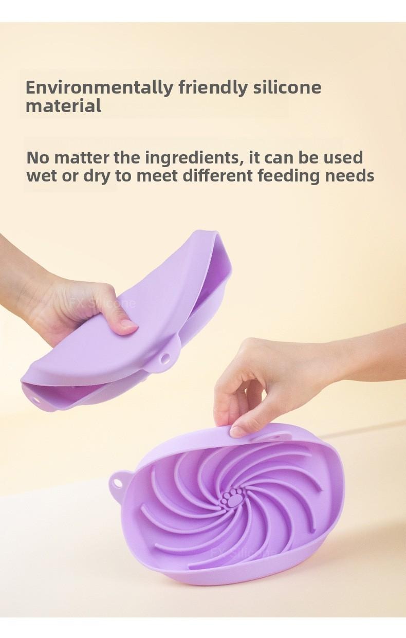 Silicone Spiral Pet Slow Feeder Bowl