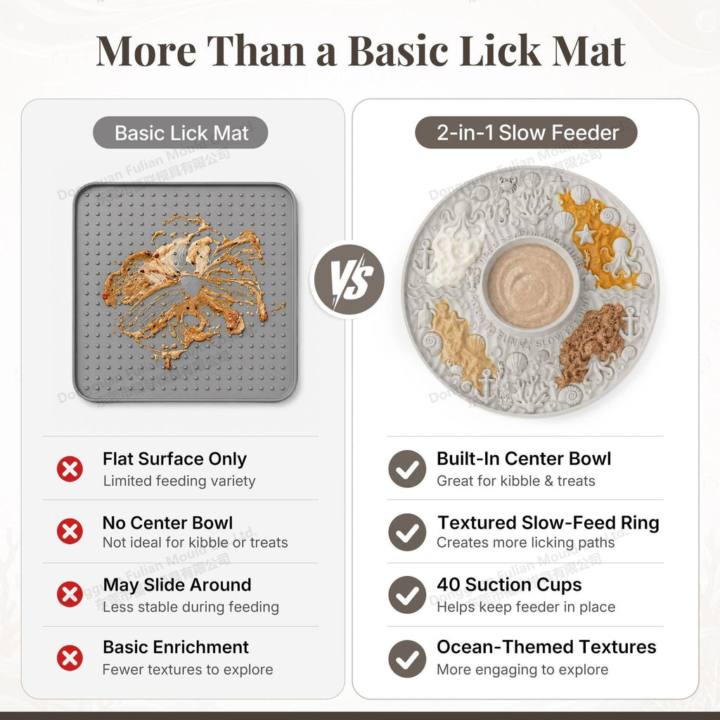 2-in-1 Ocean Pet Slow Feeder Lick Mat