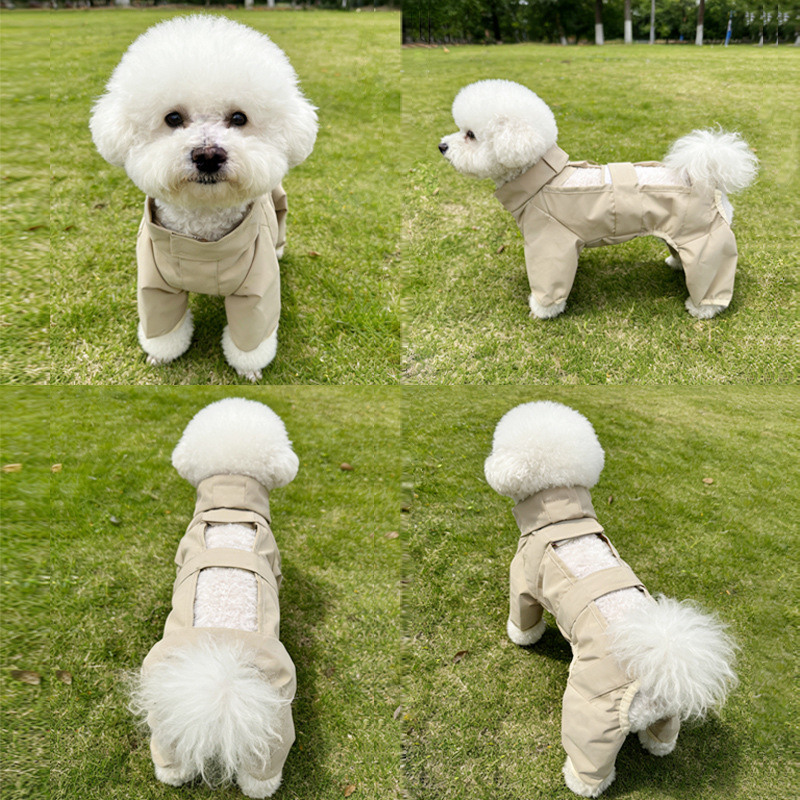 Waterproof Full‑Body Dog Jumpsuit, Casual Polyester Pet Overalls